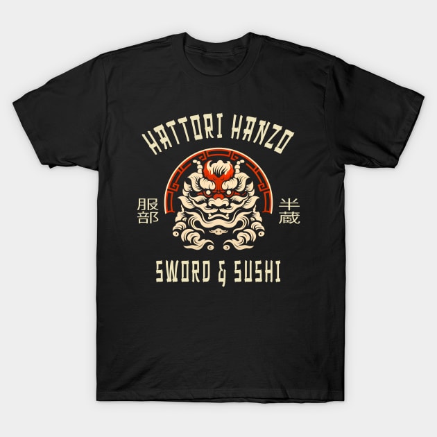 Hattori Hanzo Sword And Sushi T-Shirt by Tshirt Samurai